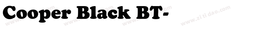 Cooper Black BT字体转换